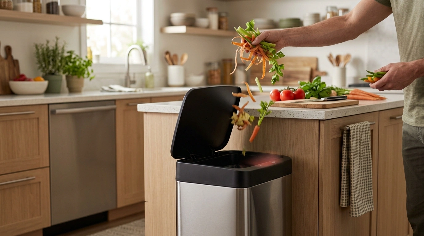 Touchless Sensor Trash Can: Quiet, Clean Odor Control